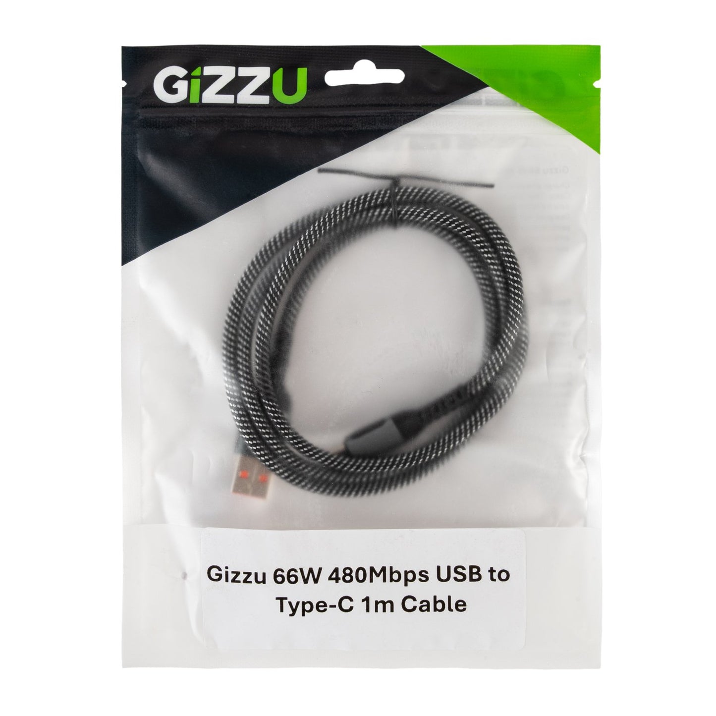 GIZZU 66W 480Mbps USB to Type-C 2m Cable-3