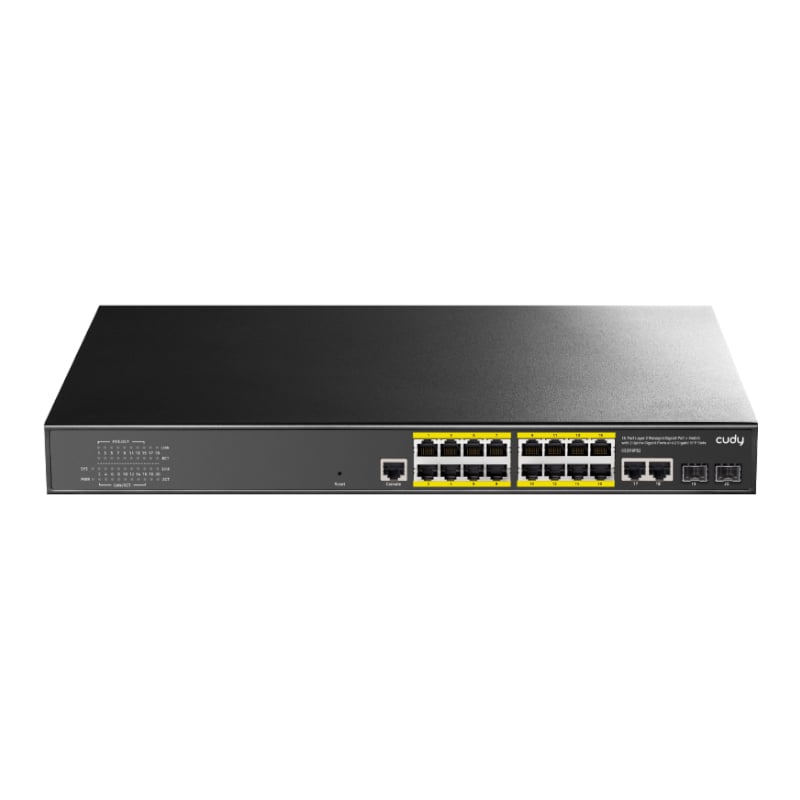 Cudy 16 Port Layer 2 Managed Gigabit PoE Switch-0