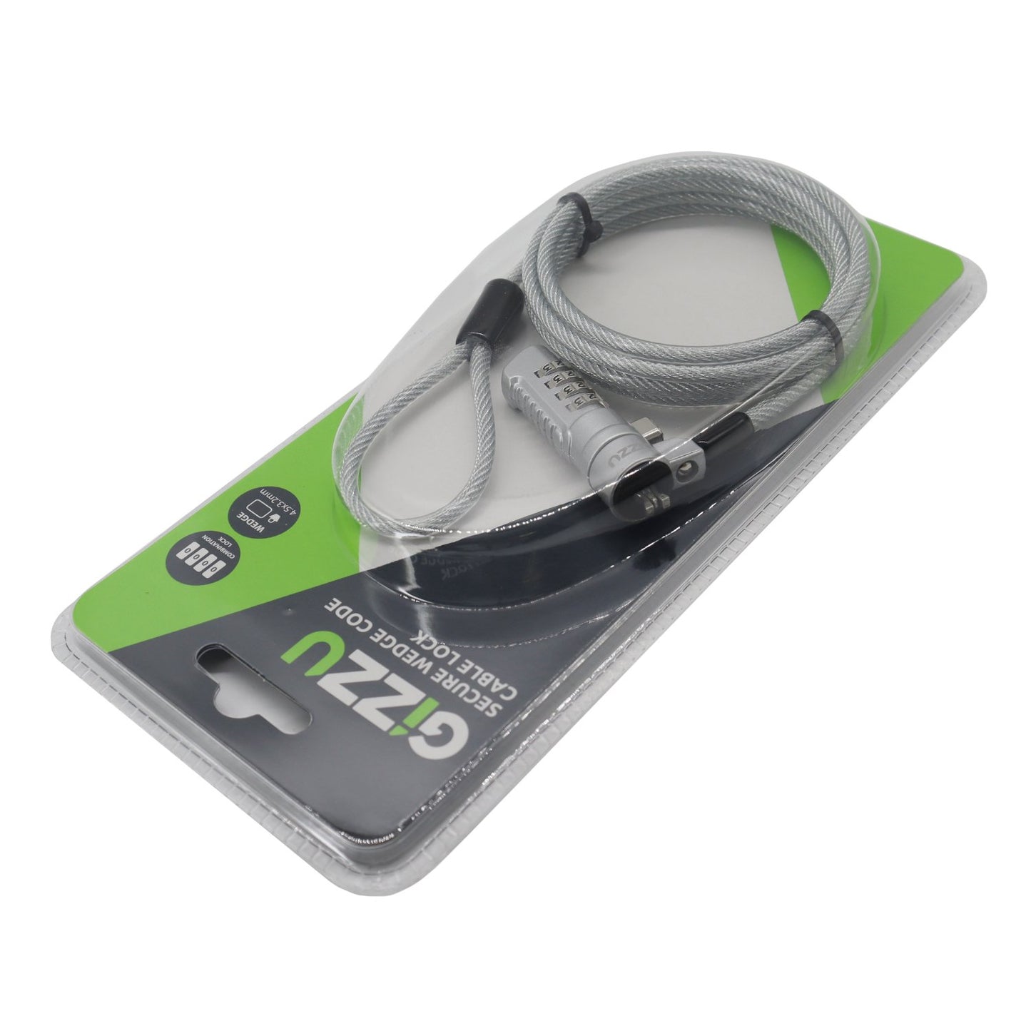 Gizzu Secure Wedge Code Cable Lock 1.8m-4