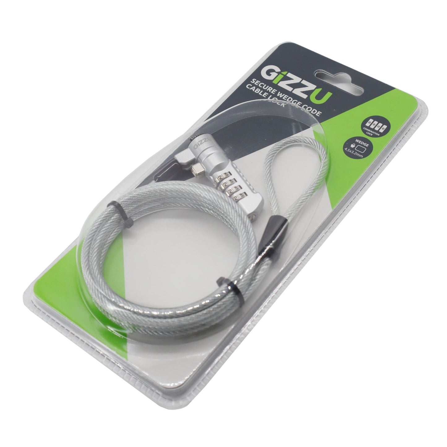 Gizzu Secure Wedge Code Cable Lock 1.8m-3