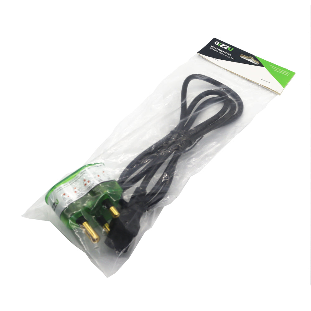Gizzu Surge Protector 10A Kettle Plug Cable 1.5M-5