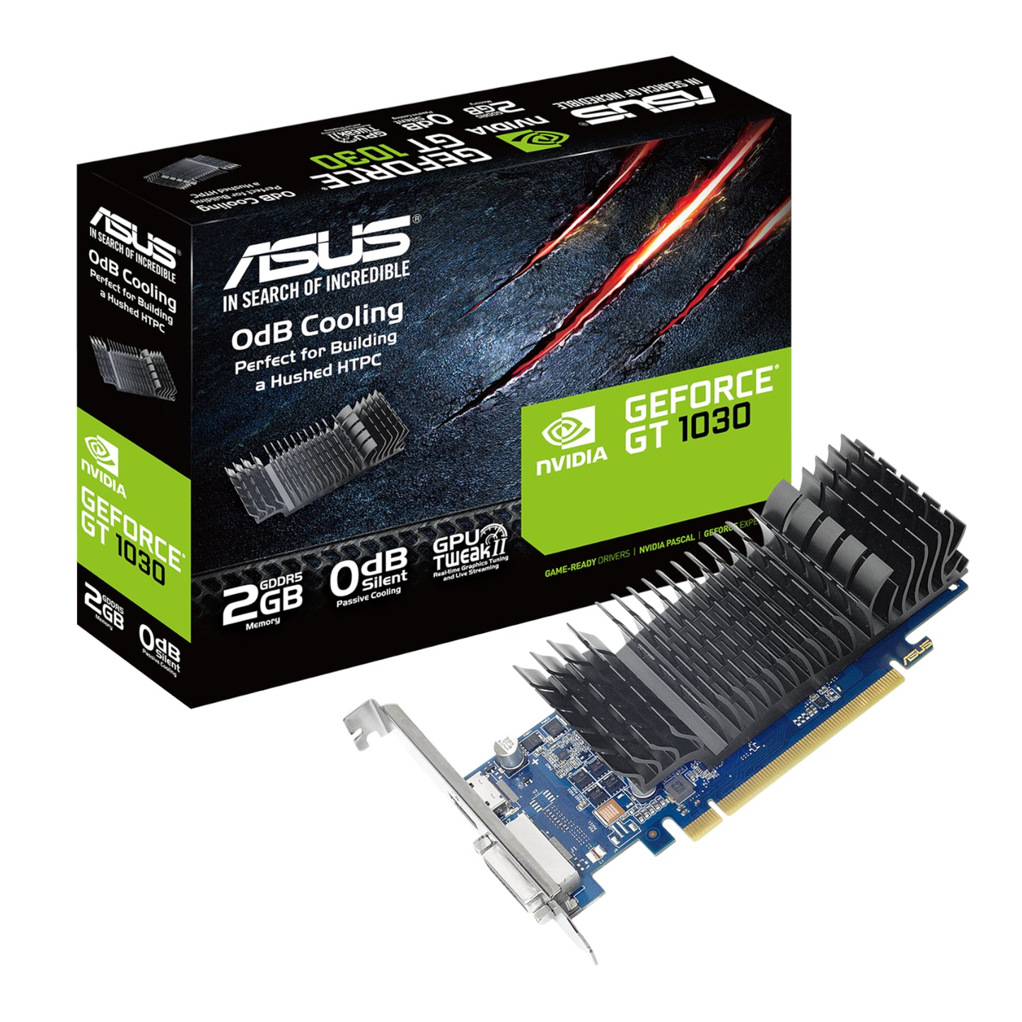 ASUS GeForce GT1030 2GB GDDR5 Low Profile Silent Graphics Card-0