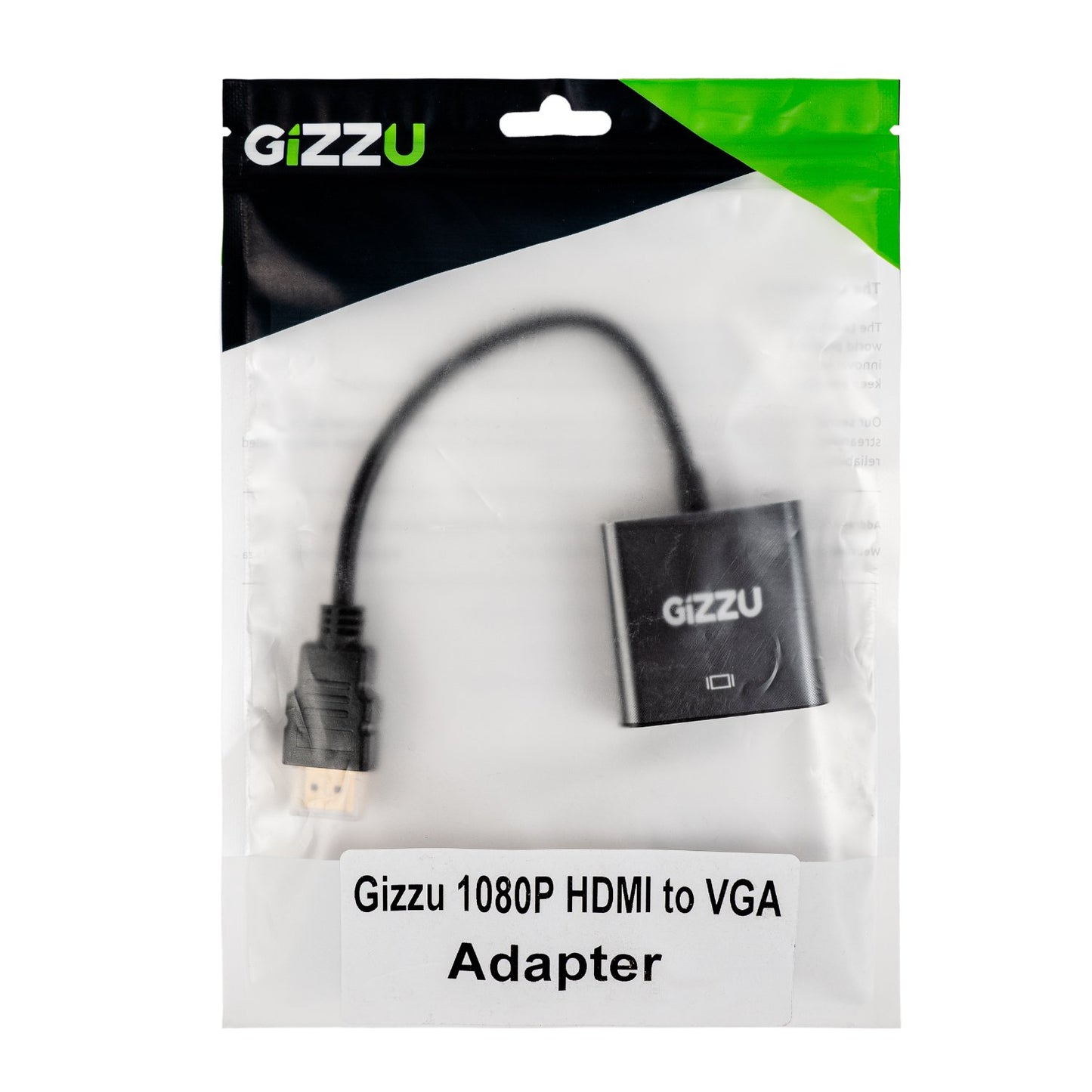 Gizzu 1080P HDMI to VGA Adapter Poly-3