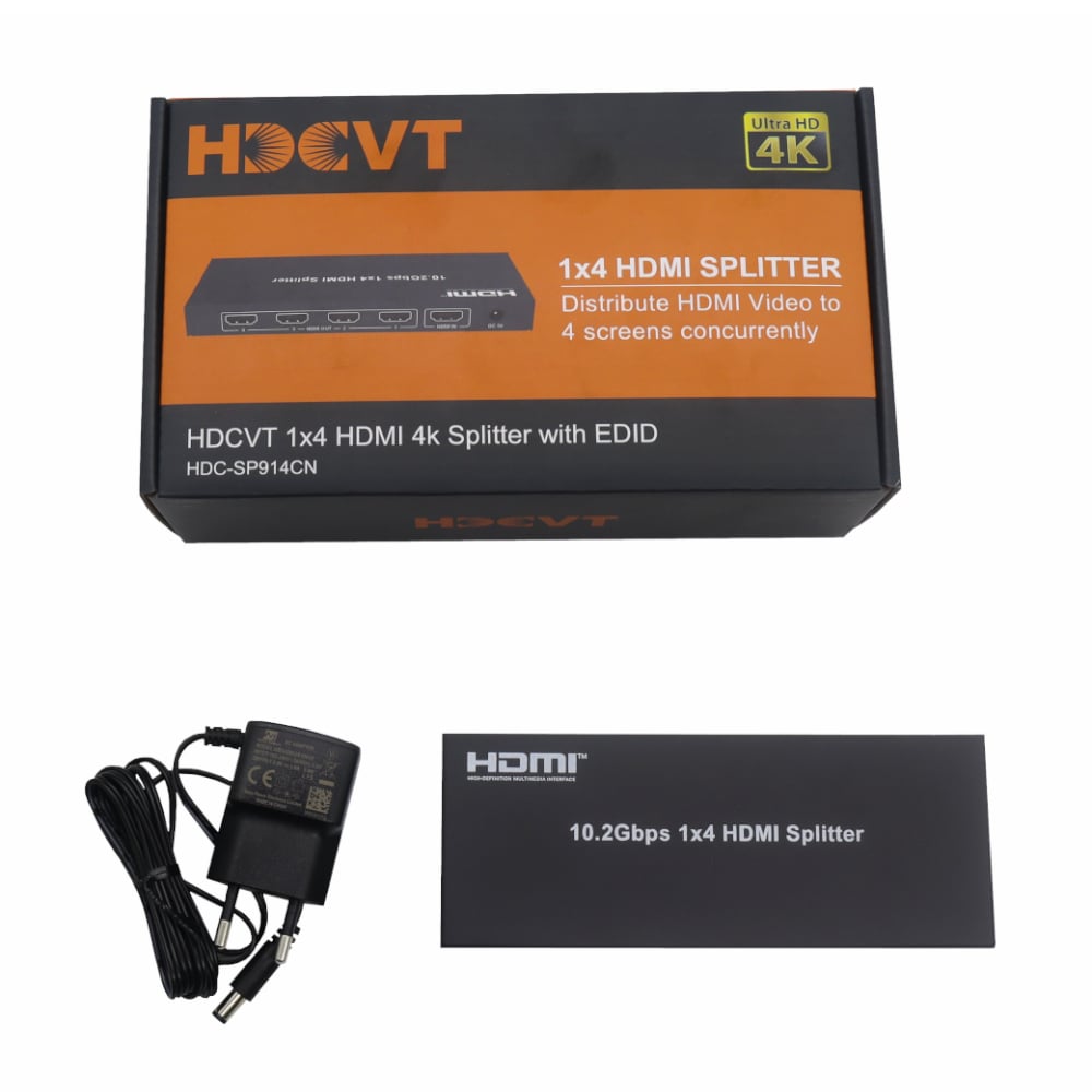 HDCVT 1x4 HDMI 1.4 Splitter 4K with EDID Management-5