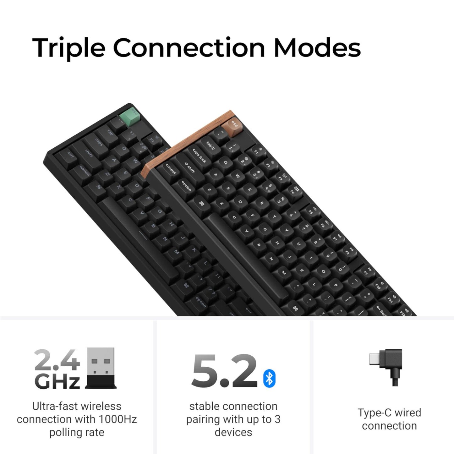 Keychron K10 HE 100% Wireless Magnetic Gaming Keyboard Nebula Switches – Black-4