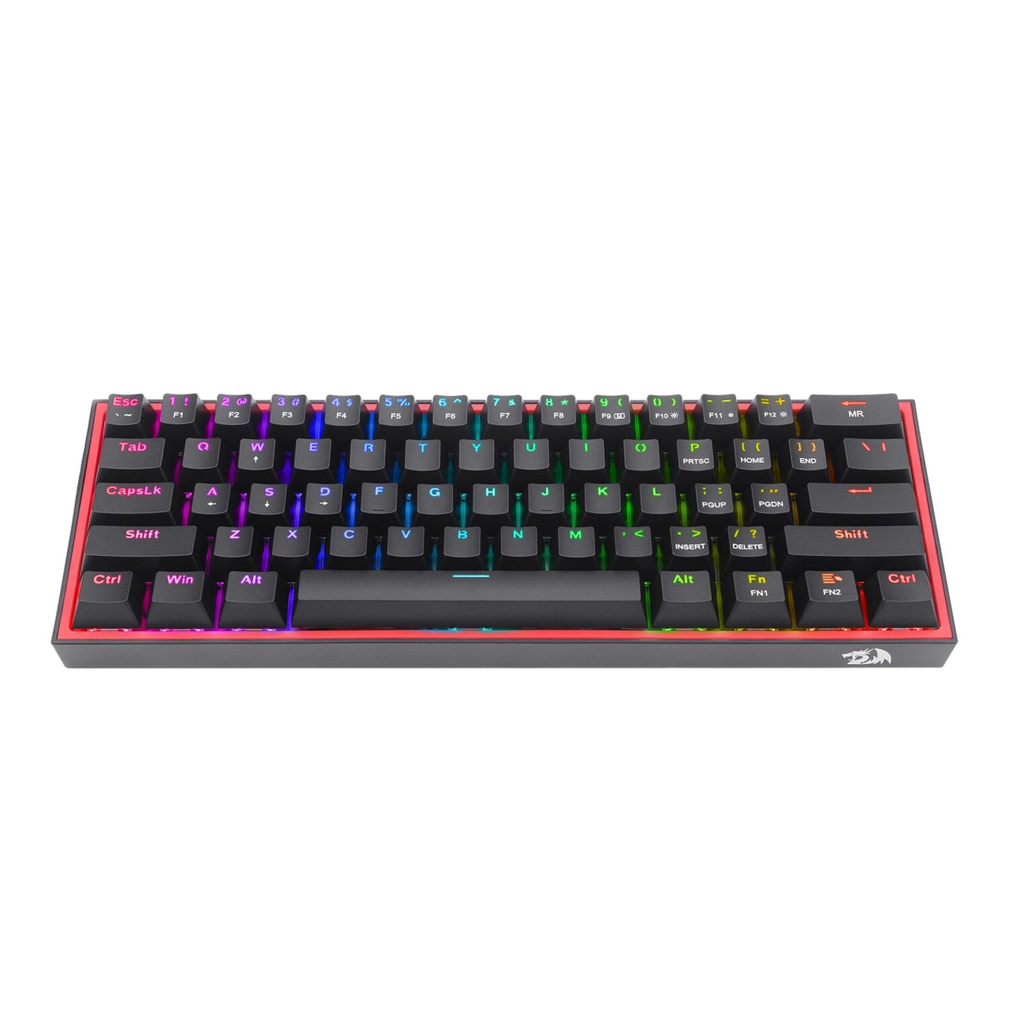 Redragon K616 FIZZ Pro 61-Key RGB Mechanical Gaming Keyboard – Black (60%, RGB, Wireless/Wired, Hot-Swappable)-1