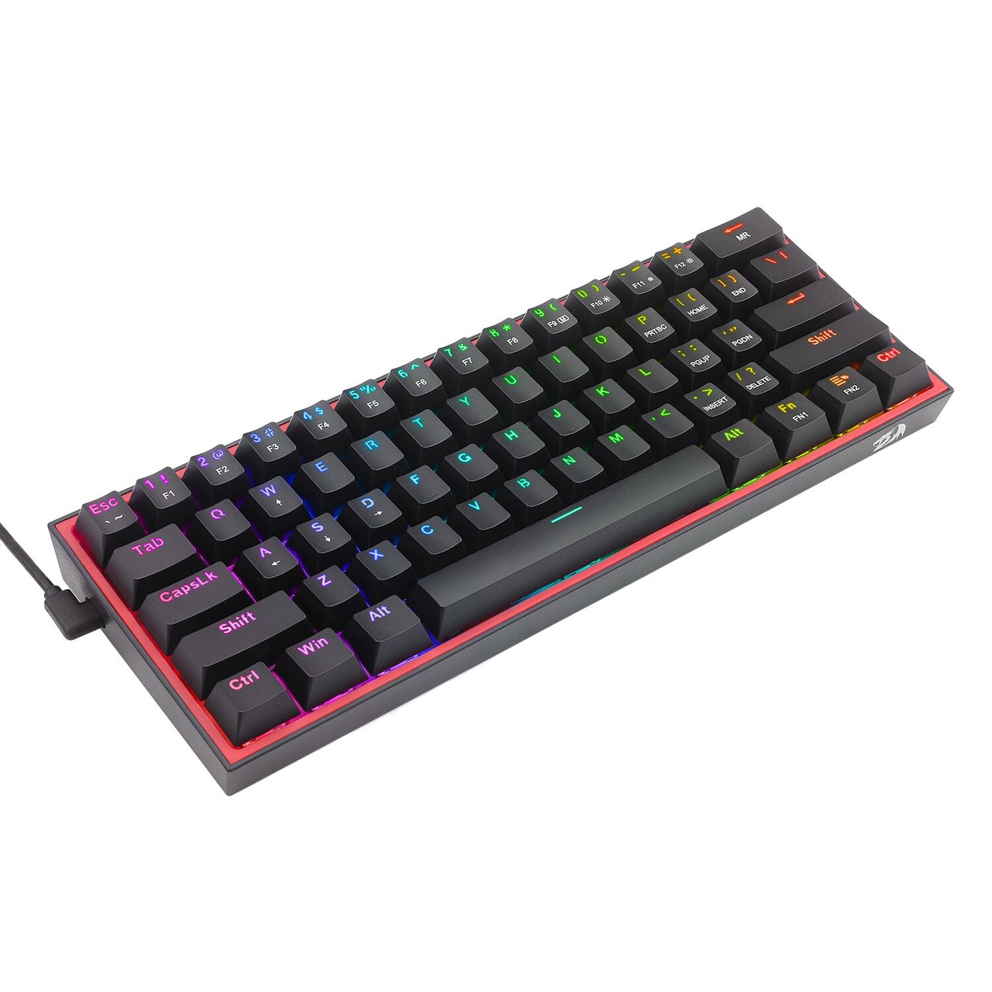 Redragon K617 FIZZ 60% Wired RGB Gaming Keyboard - Black-2