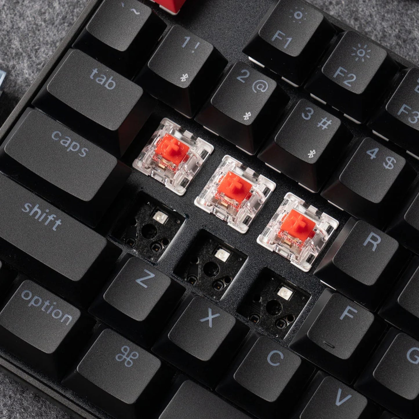 Keychron K8 QMK 80% TKL Wireless Mechanical Keyboard V2 Red Switches - Black-3