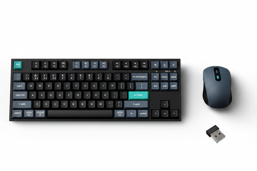 Keychron B33 80% TKL Wireless Keyboard and Mouse Combo – Black/Green-0