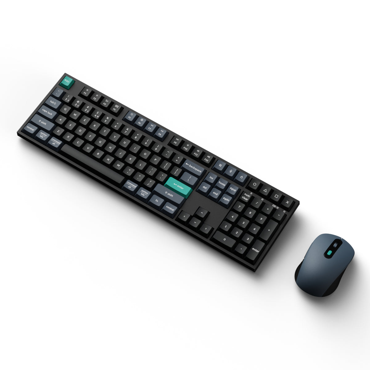 Keychron B36 100% Layout Wireless Keyboard and Mouse Combo – Black/Green-0