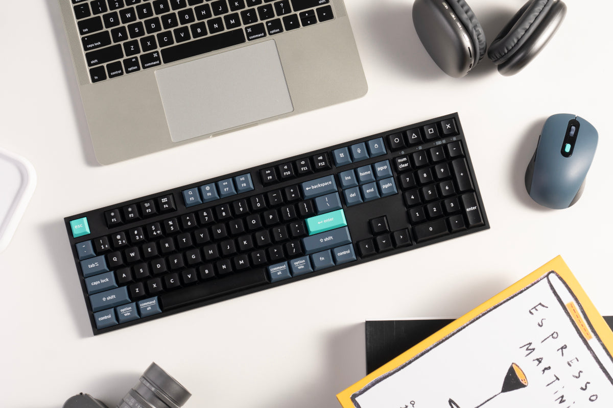 Keychron B36 100% Layout Wireless Keyboard and Mouse Combo – Black/Green-2