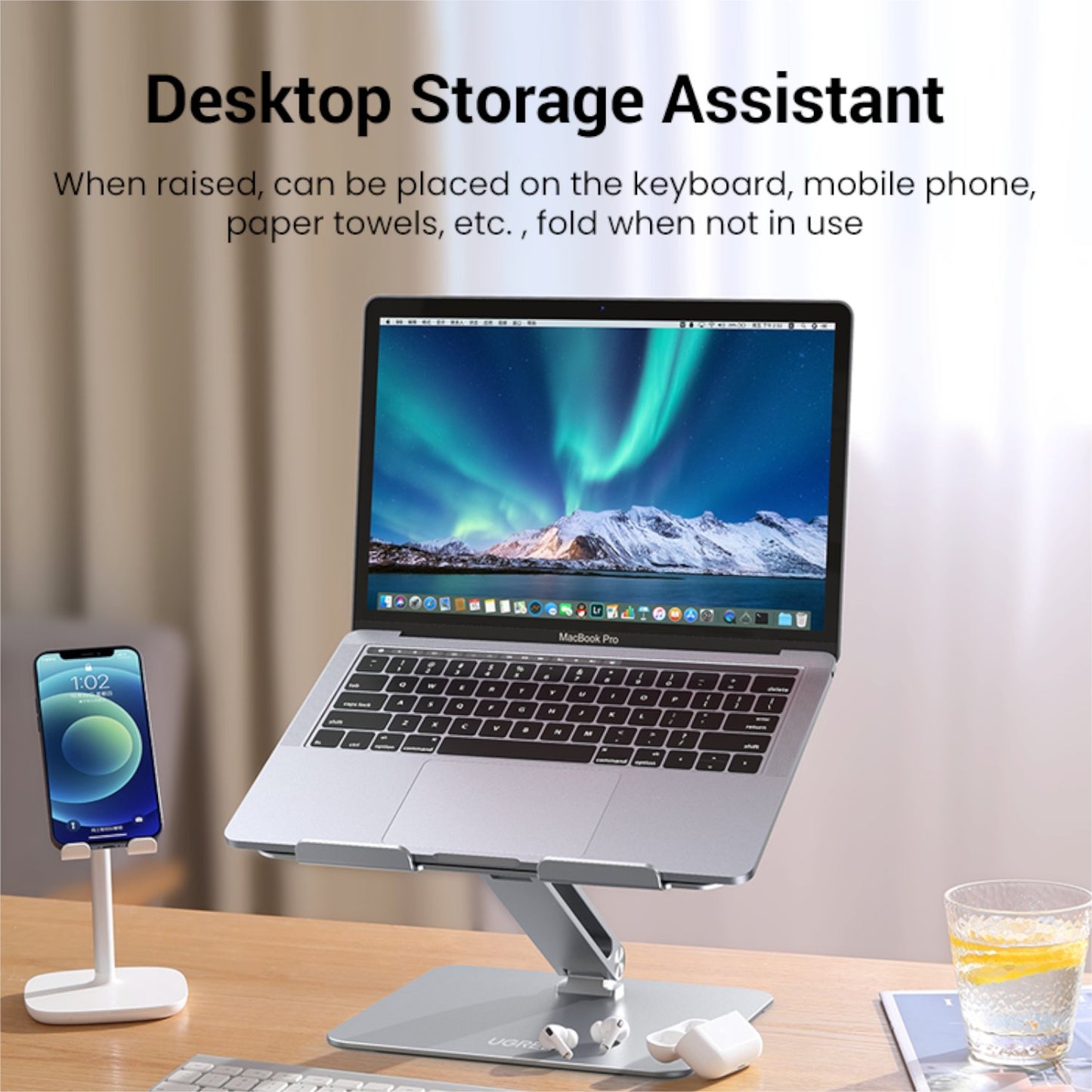 UGREEN Adjustable Laptop Stand (Silver)-2