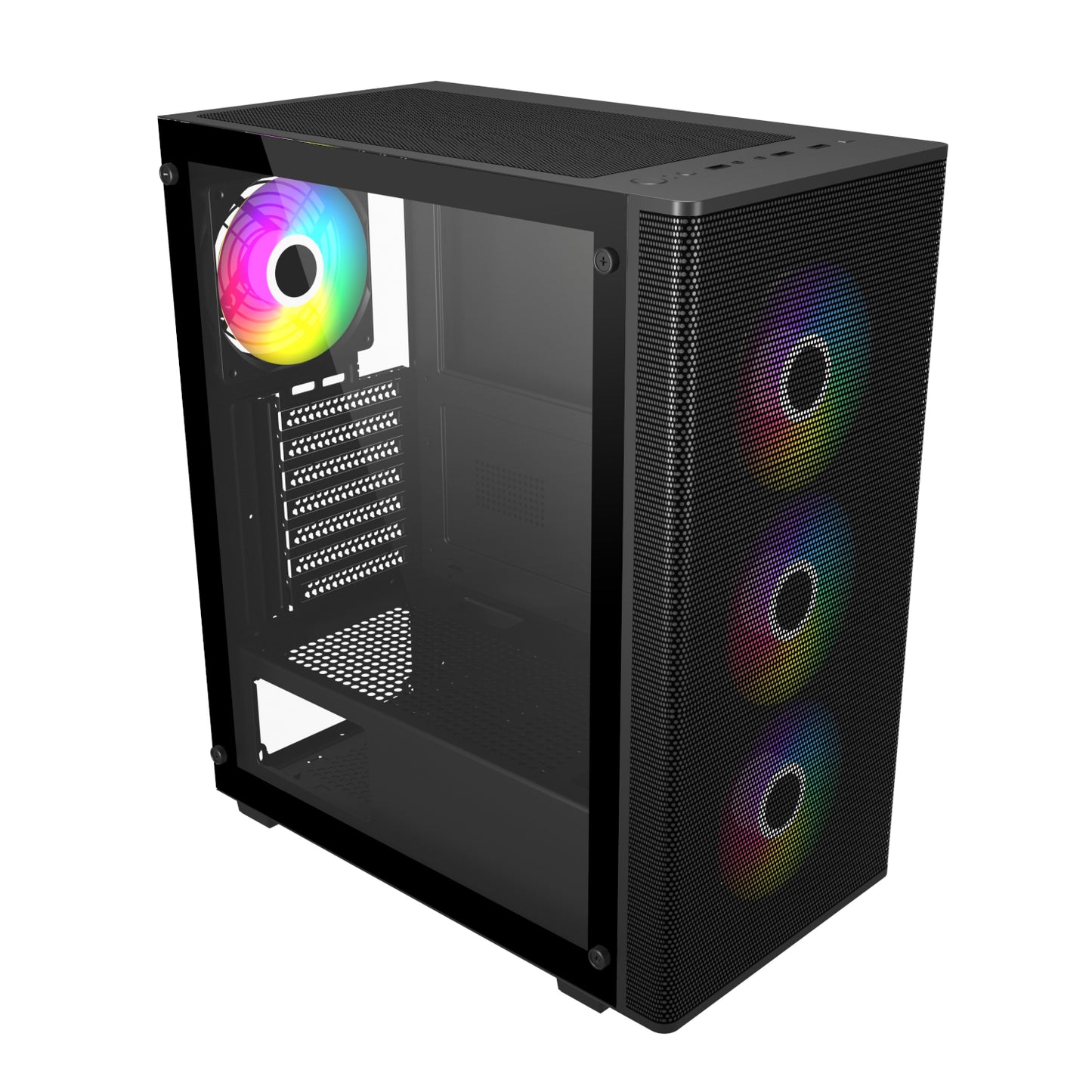 FSP M220 ATX Mid Tower Gaming Chassis - Black-3