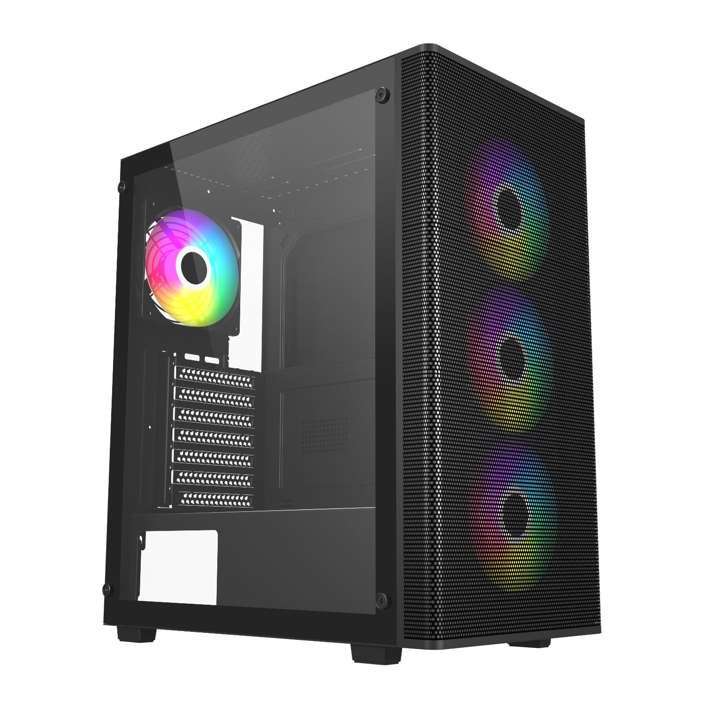 FSP M220 ATX Mid Tower Gaming Chassis - Black-0