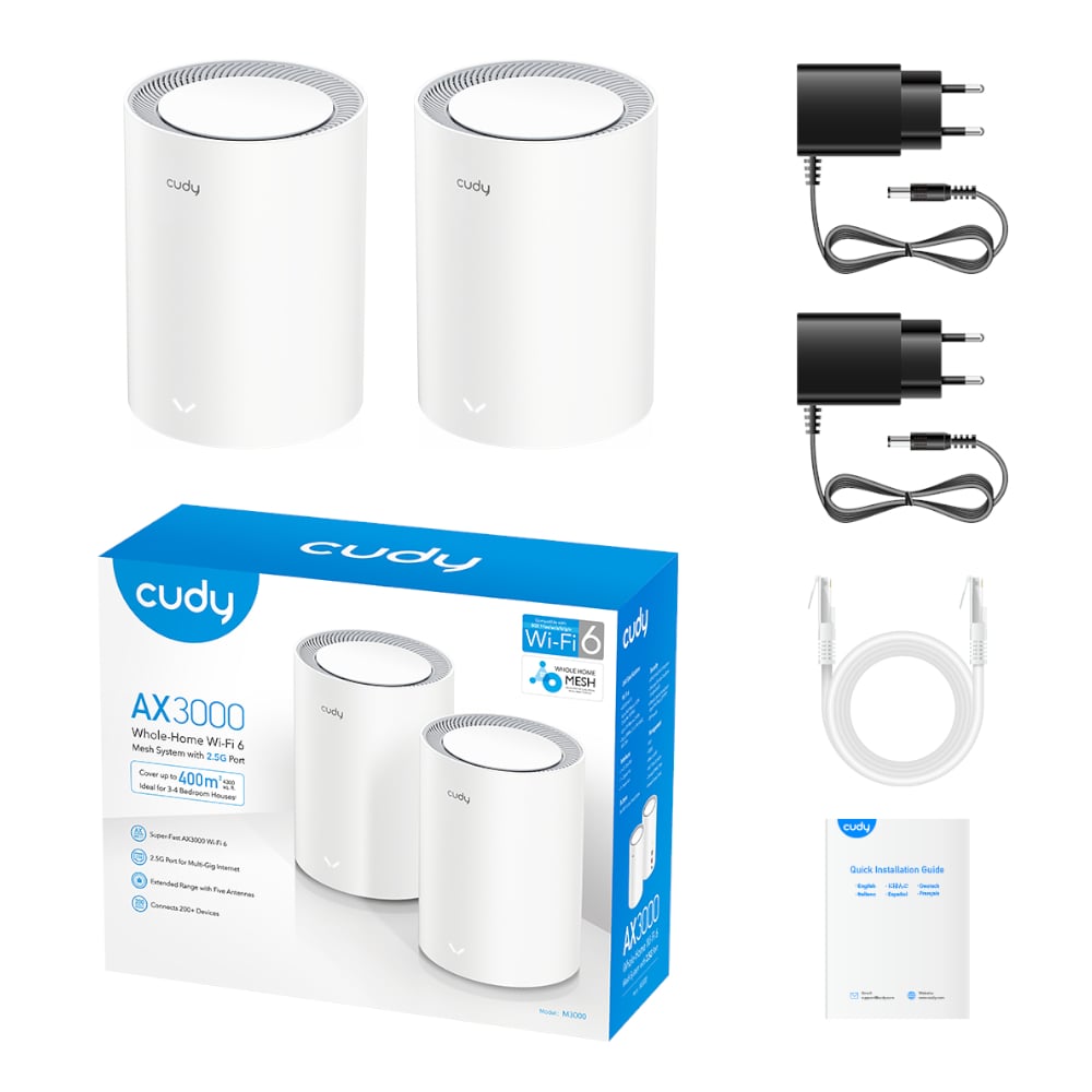 Cudy AX3000 Wi-Fi 6 Mesh Kit 2 Pack - White-5