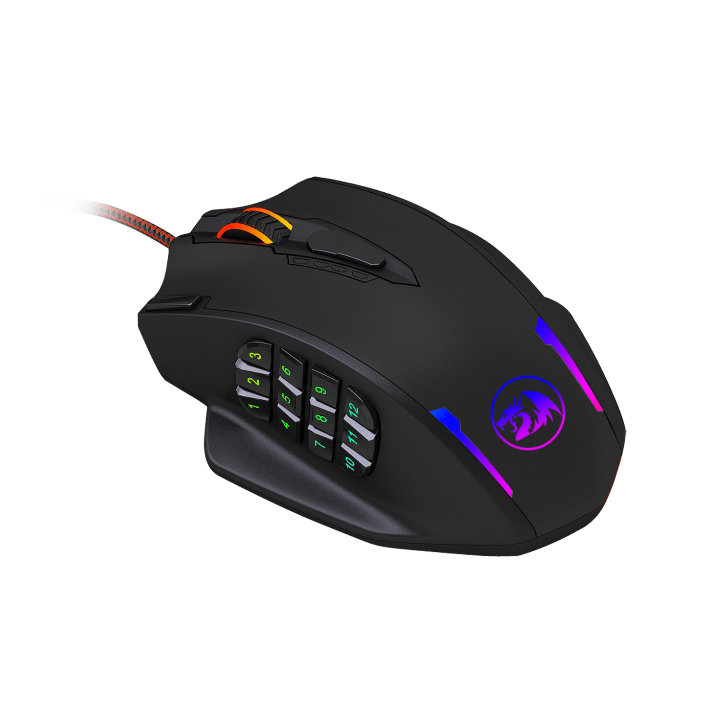 REDRAGON IMPACT 12400DPI MMO Gaming Mouse - Black-2