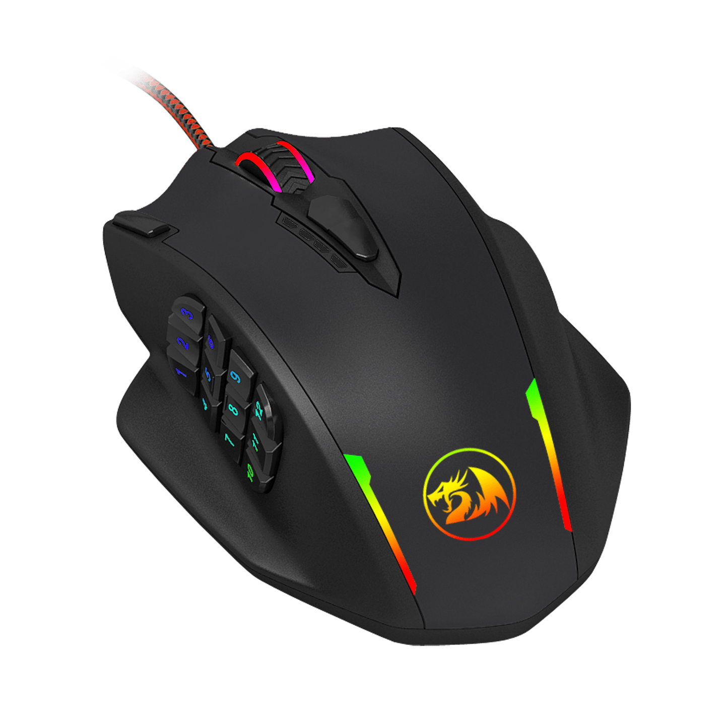 REDRAGON IMPACT 12400DPI MMO Gaming Mouse - Black-5