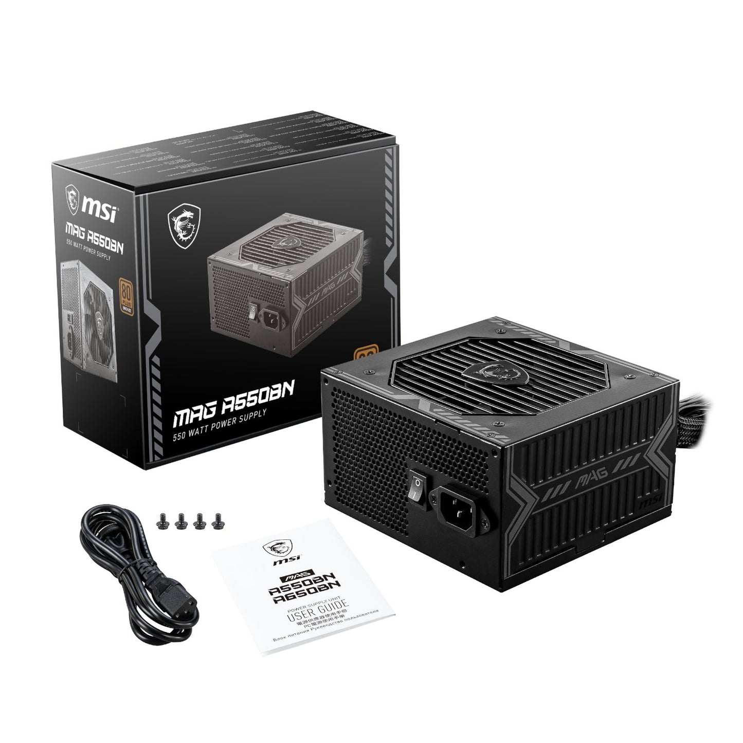 MSI MAG A550BN 550W 80 PLUS Bronze Non-modular ATX Power Supply-4