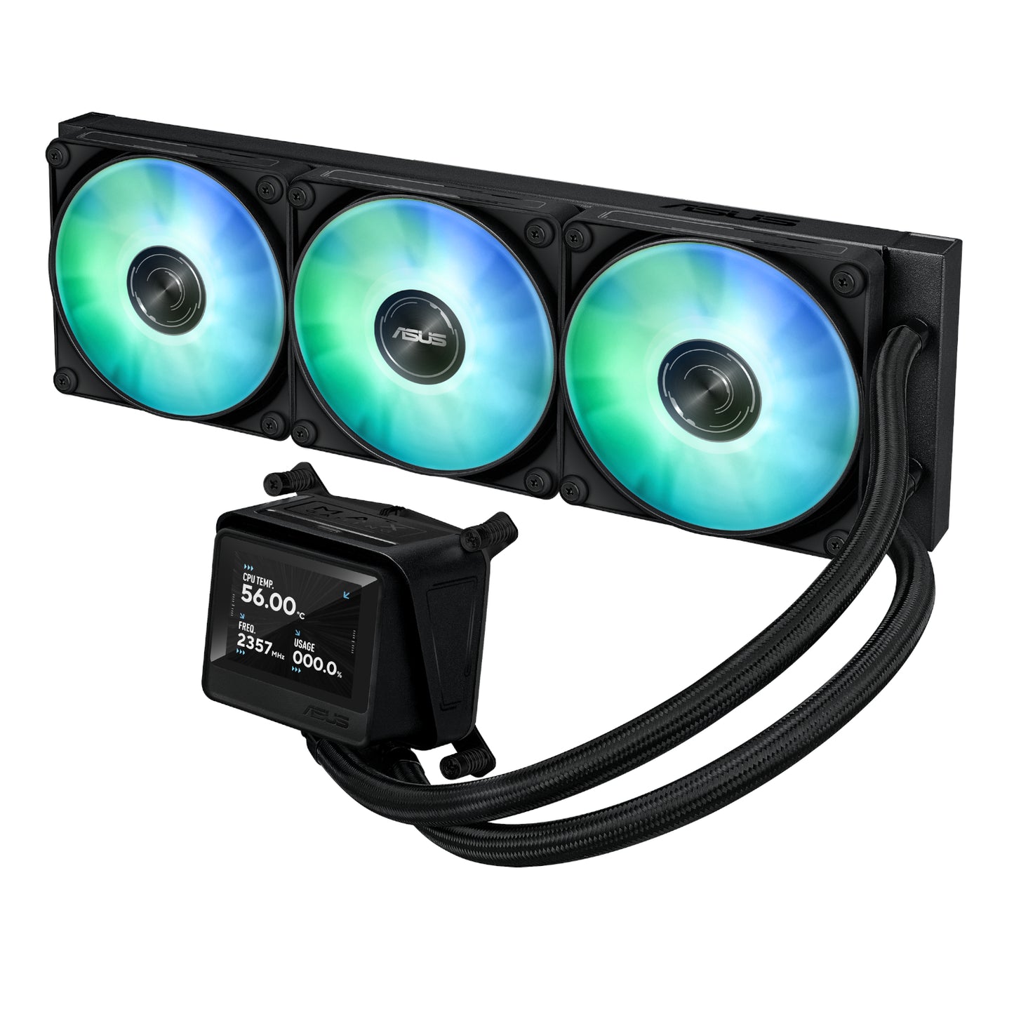 Asus MAX Gaming LC 360 ARGB LCD All-in-one CPU Liquid Cooler - Black-1