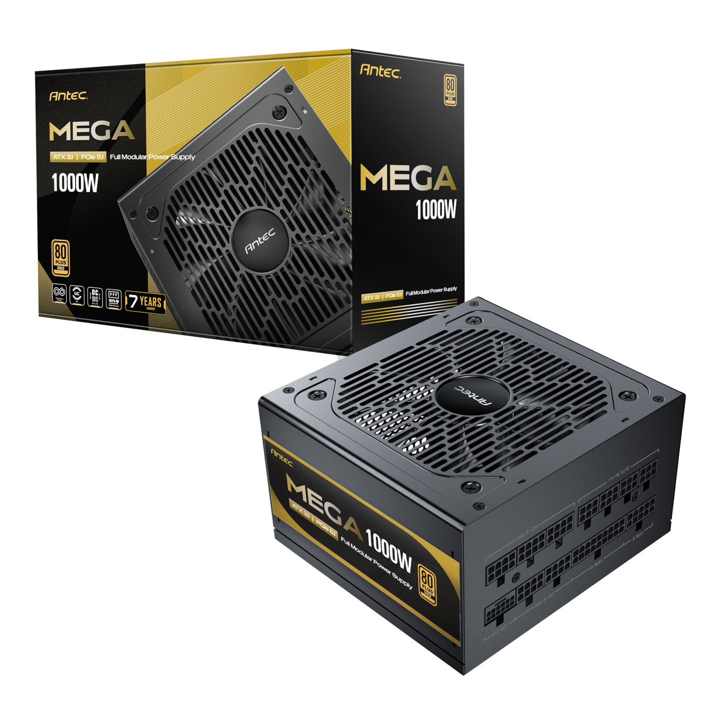Antec MEGA 1000W 80 PLUS Gold ATX3.1 PCIE5.1 Fully Modular Power Supply-0