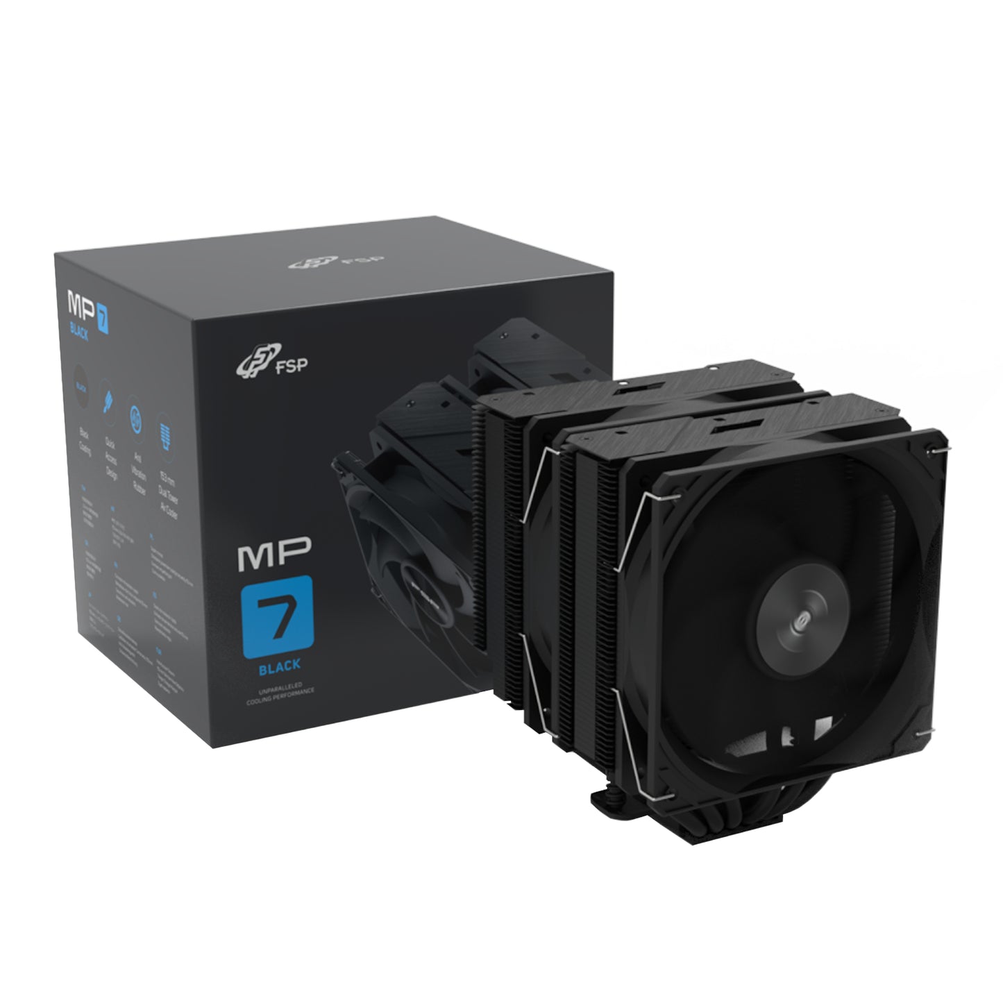 FSP MP7-B 120mm PWM CPU Air Cooler - Black-0