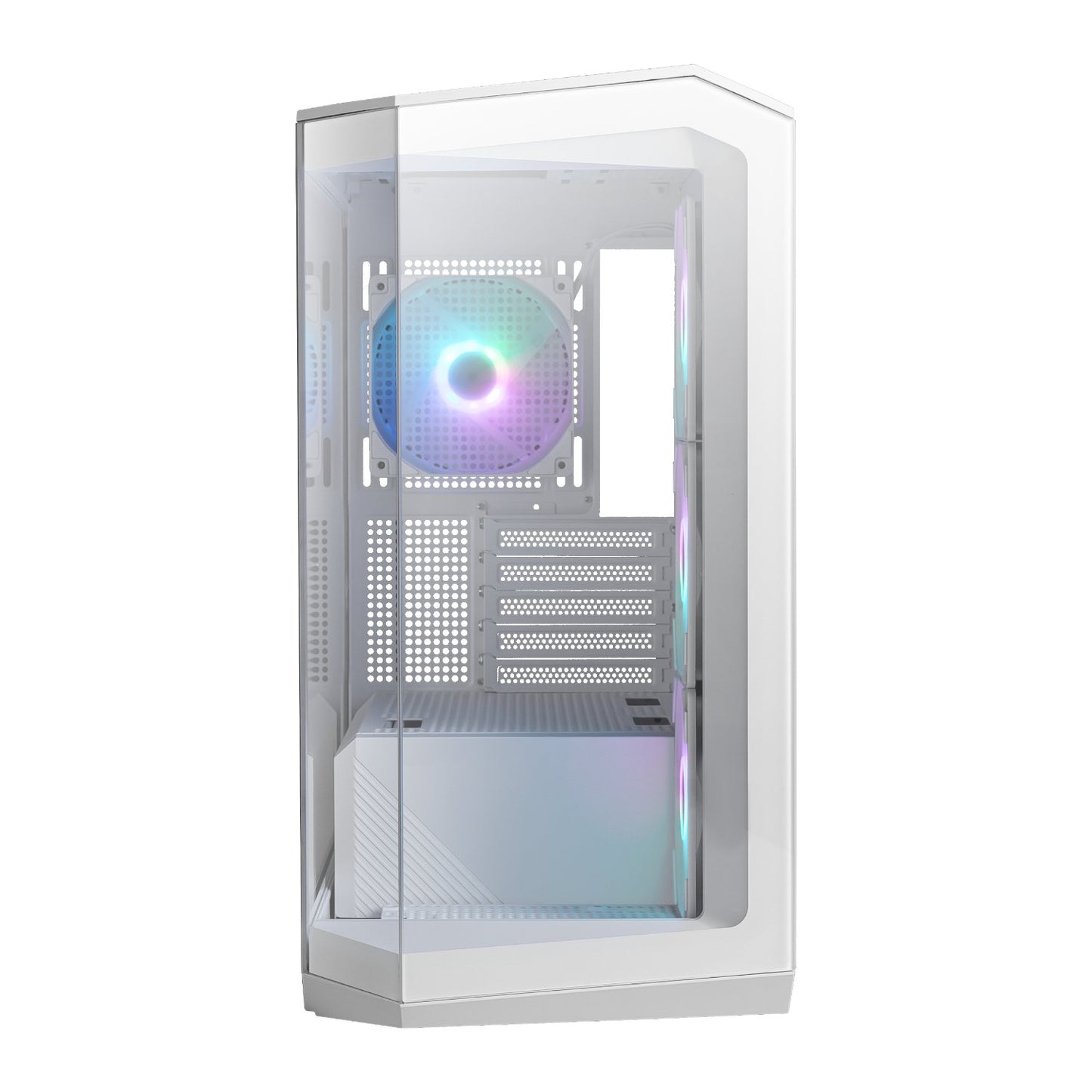 MSI MAG PANO M100R PZ M-ATX ARGB Gaming Chassis - White-1