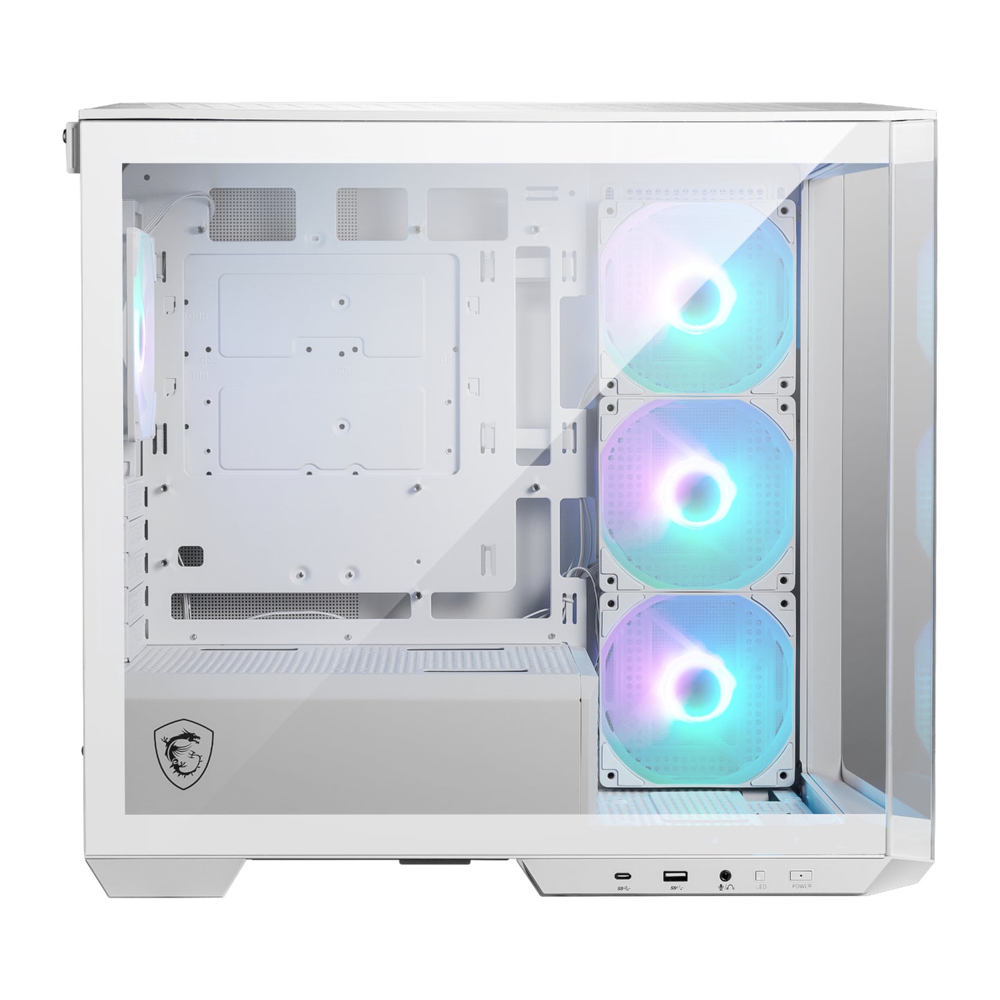 MSI MAG PANO M100R PZ M-ATX ARGB Gaming Chassis - White-3
