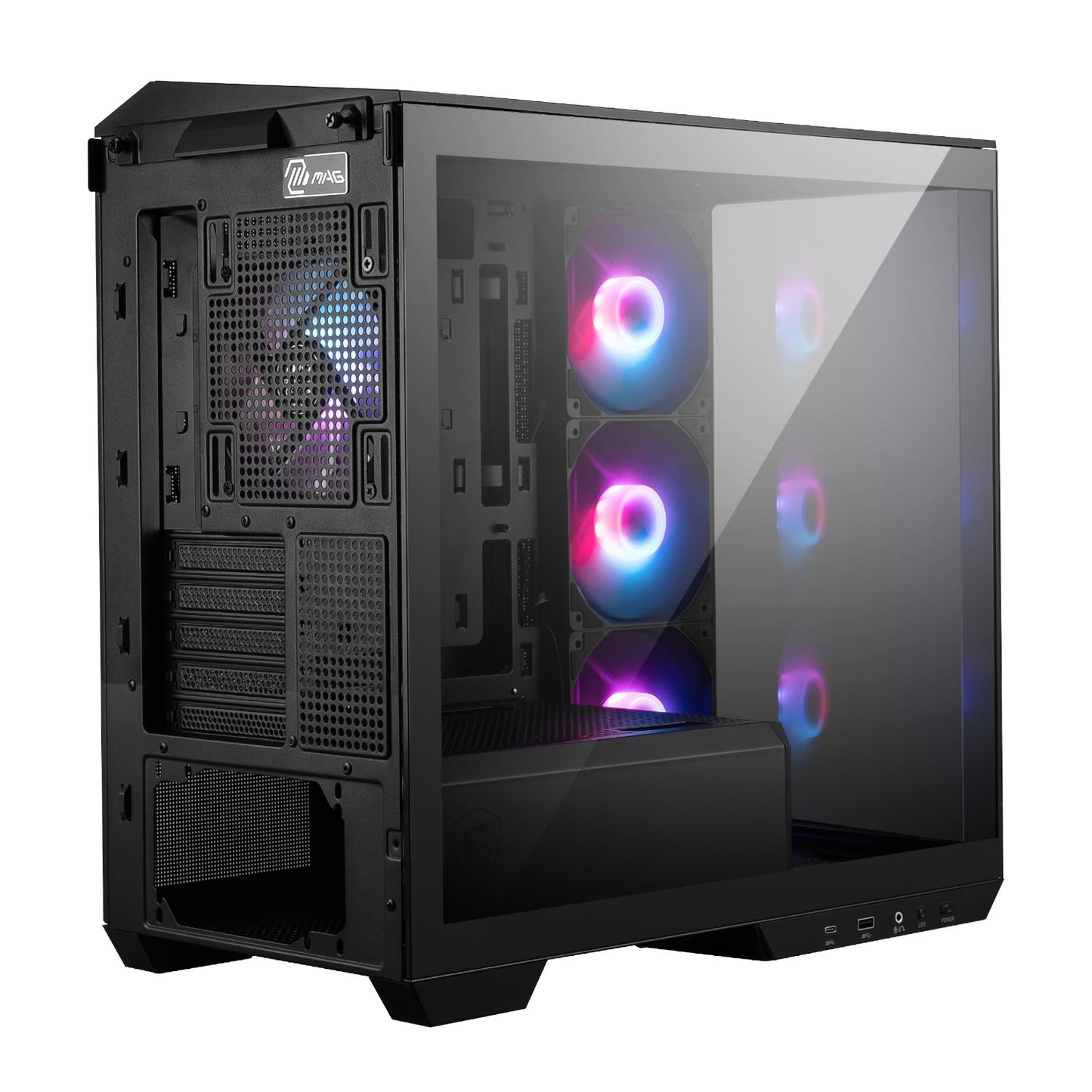 MSI MAG PANO M100R PZ M-ATX ARGB Gaming Chassis - Black-4