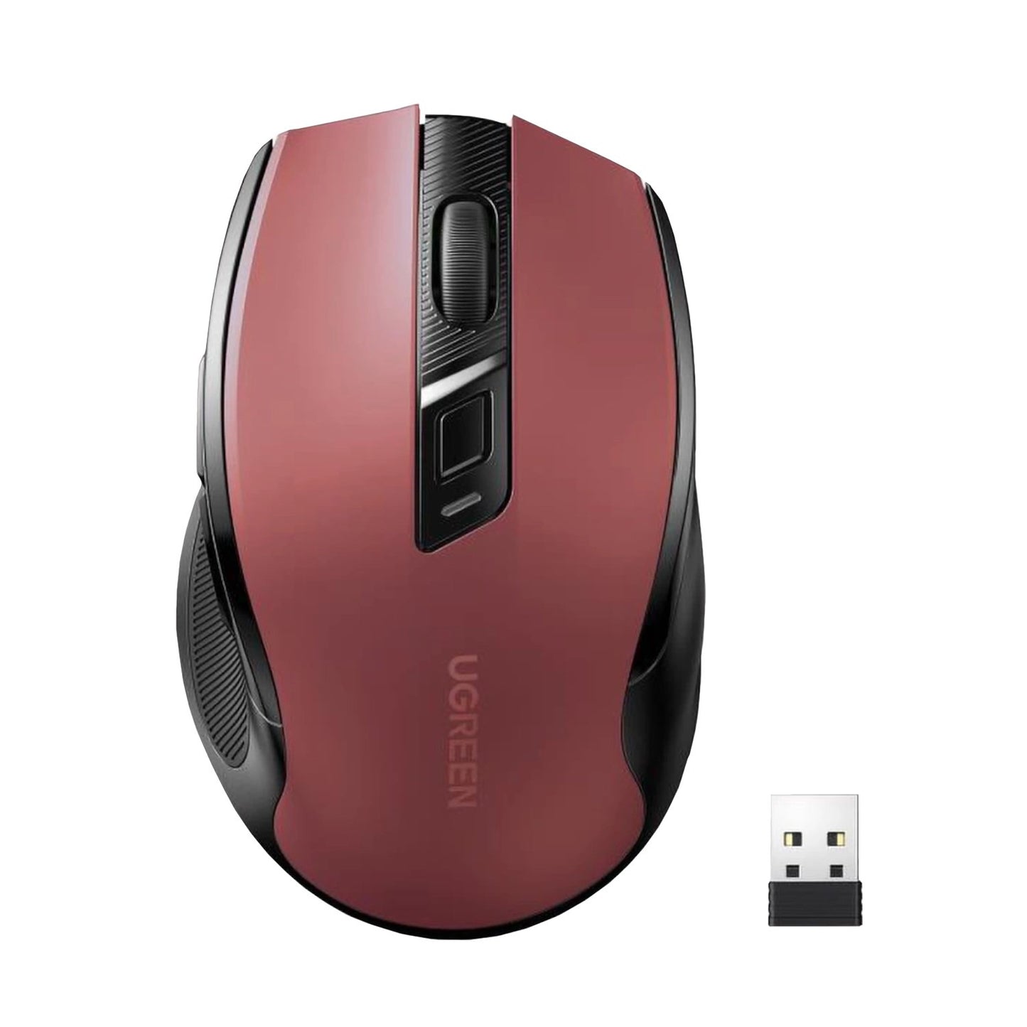 UGreen MU006 2.4GHz Wireless Optical Mouse - Red-0