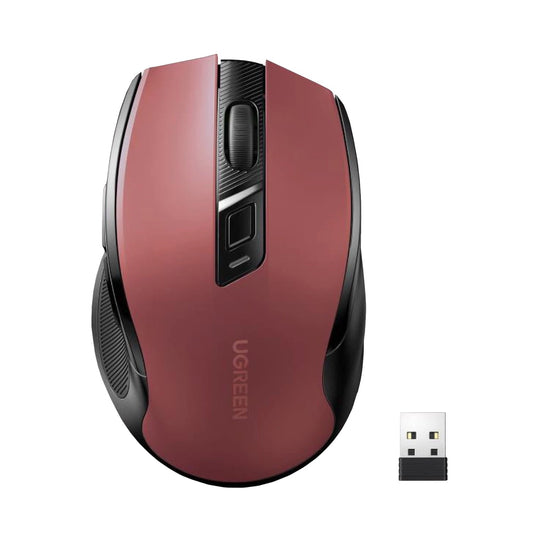 UGreen MU006 2.4GHz Wireless Optical Mouse - Red-0