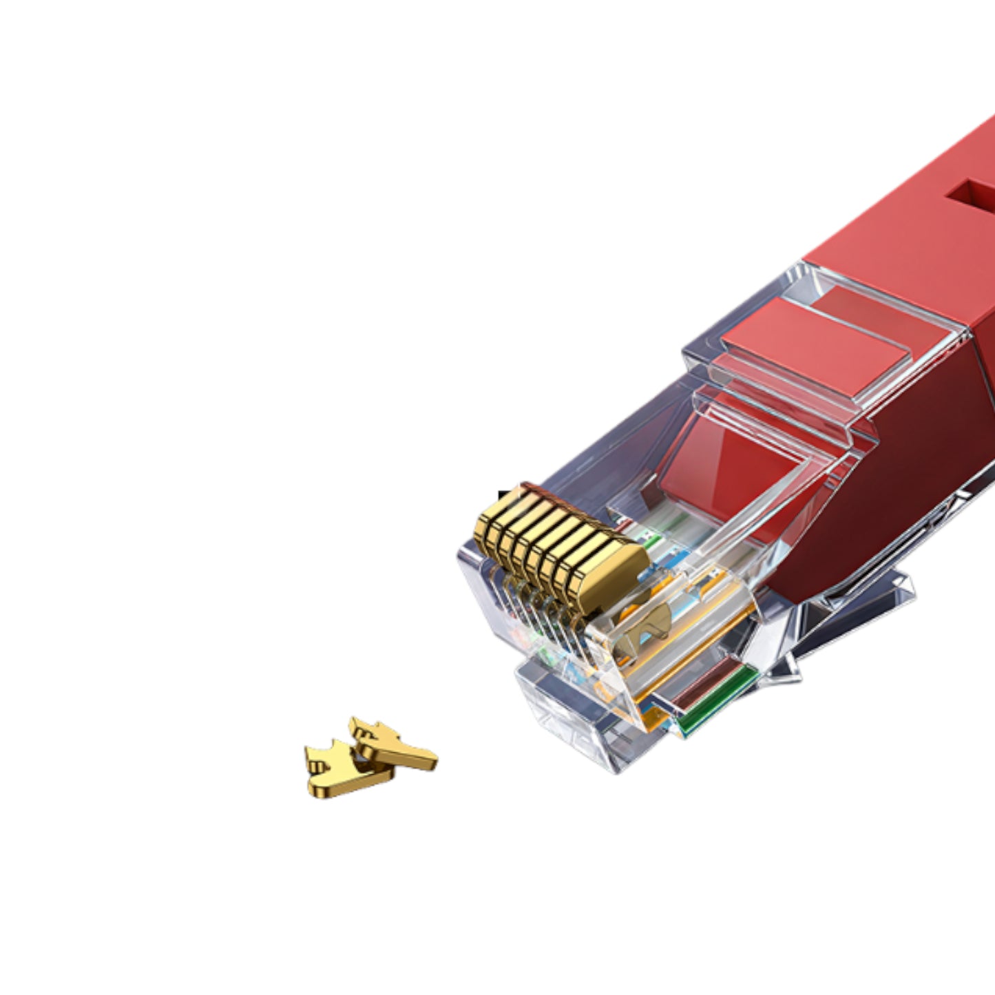 UGreen RJ45 CAT6 Ethernet 0.5m LAN Network Cable -Red (1Gbps, 250MHz)-3