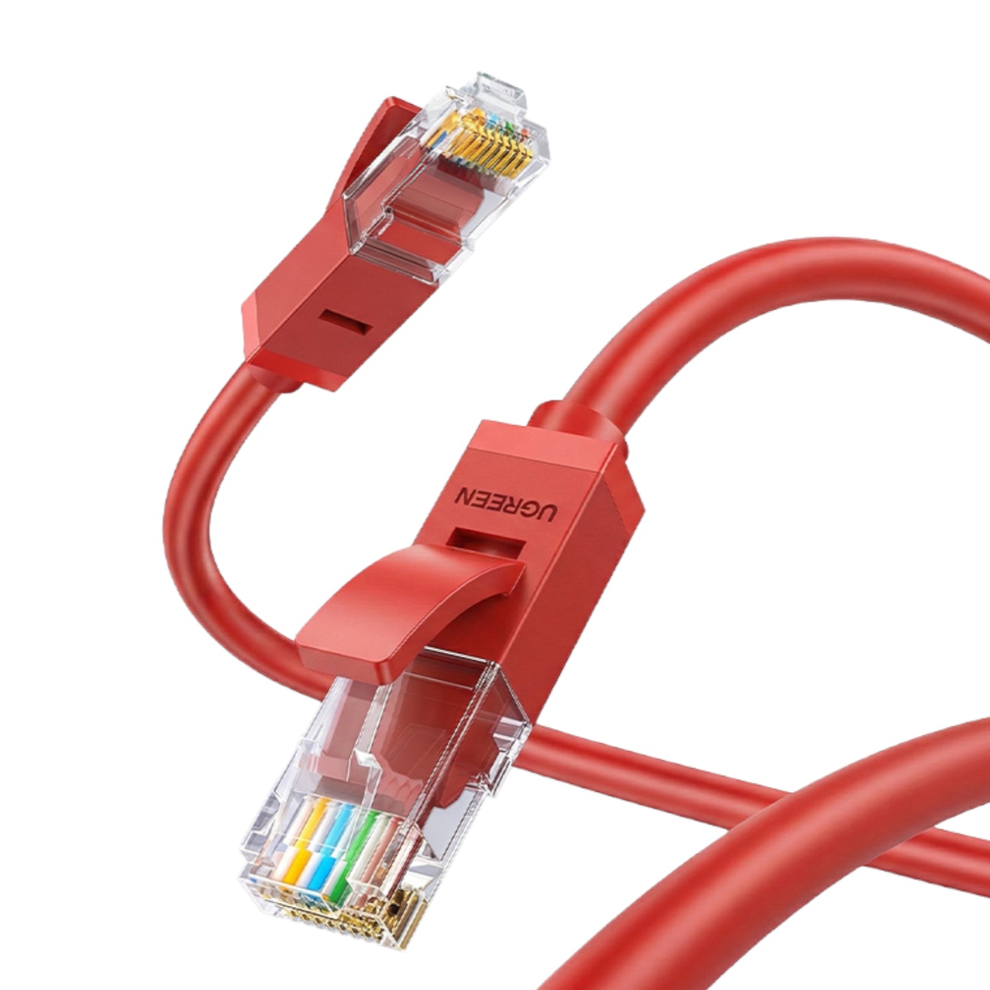 UGreen RJ45 CAT6 Ethernet 0.5m LAN Network Cable -Red (1Gbps, 250MHz)-2