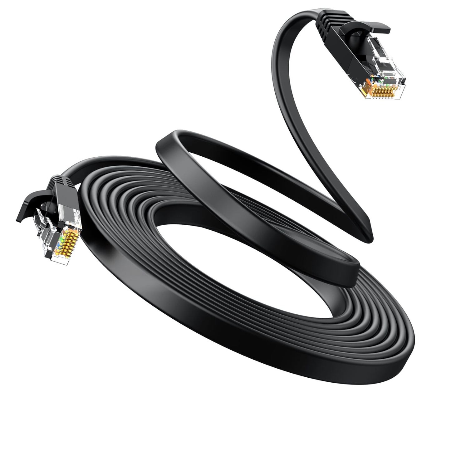 UGREEN NW102 Cat6 U/UTP Flat Ethernet Cable 8m - Black-2