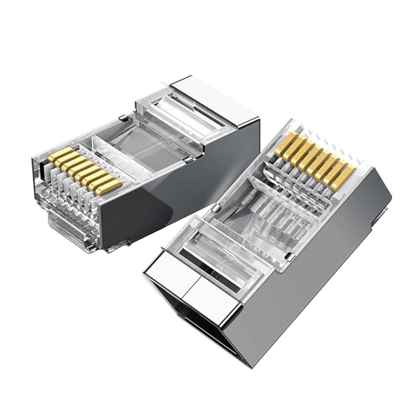UGreen NW111 RJ45 Cat6 Ethernet Network Head 100 Pack - Silver/Transparent-1