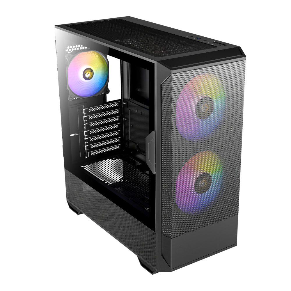 Antec NX416L ATX | Micro-ATX | ITX ARGB Mid-Tower Gaming Chassis - Black-4