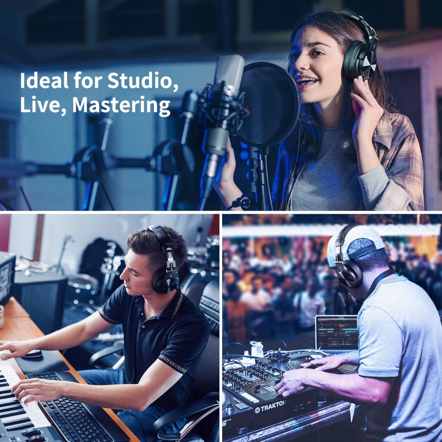 Oneodio Pro A71 Wired Headphones - Black-2