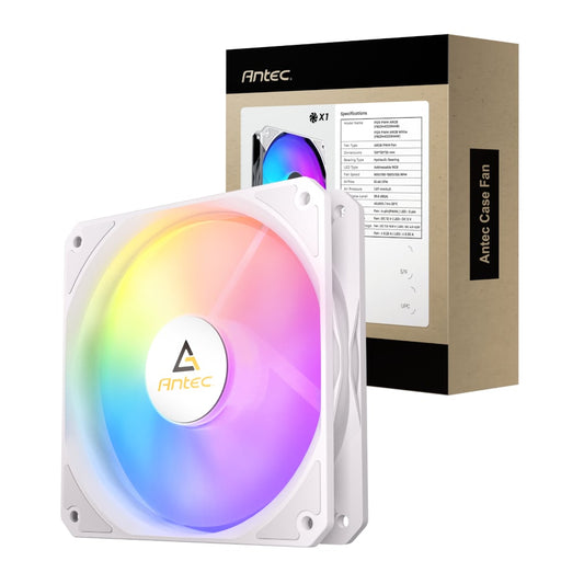 Antec P12 PWM 120mm ARGB Reverse Case Fan - White-0