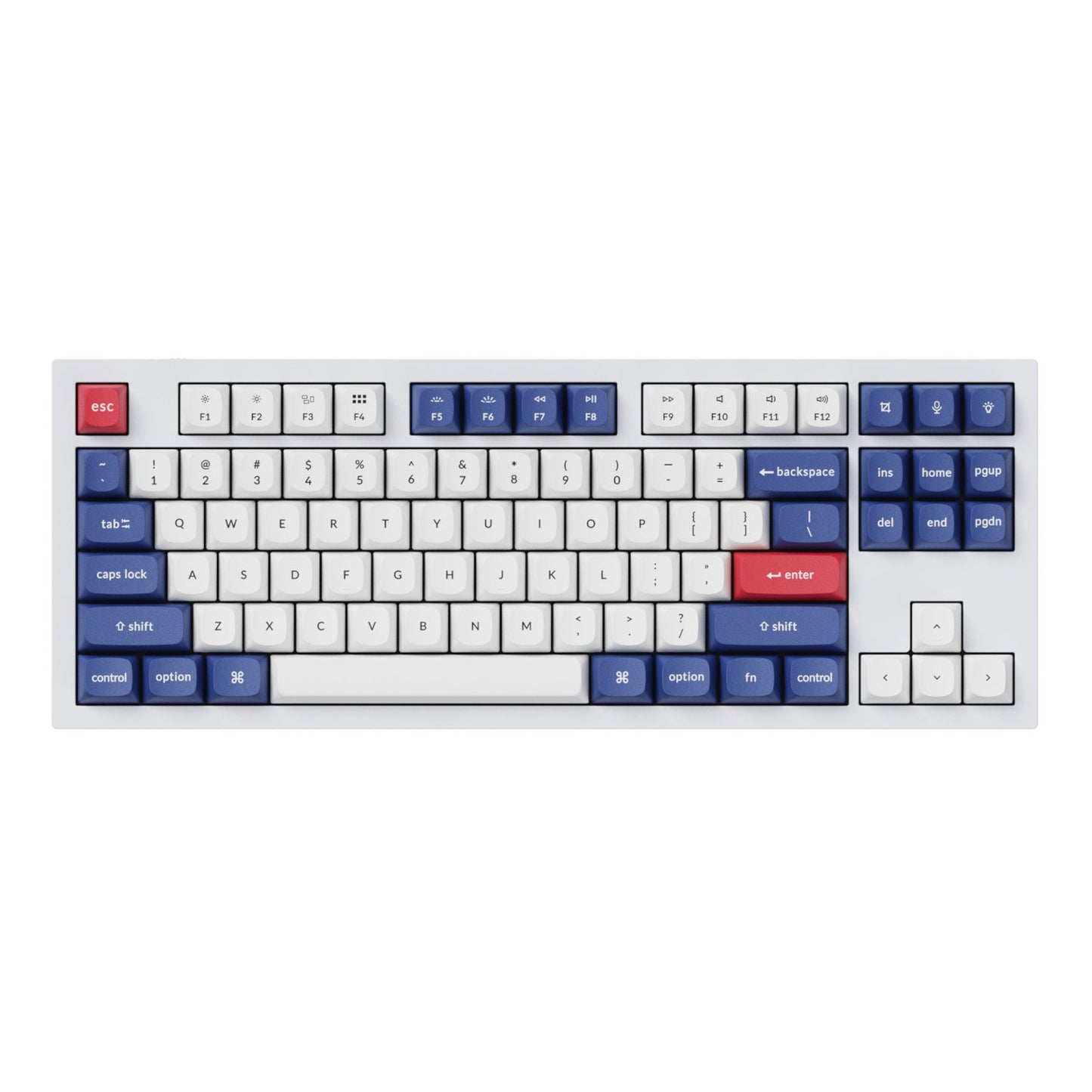Keychron Double-Shot PBT OSA Keycap Set - Blue and White-2