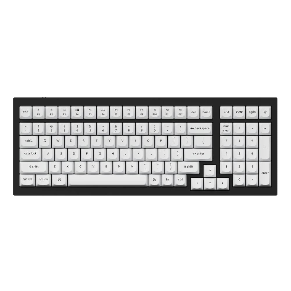 Keychron Double Shot PBT OSA Full Keycap Set - Black/White-2