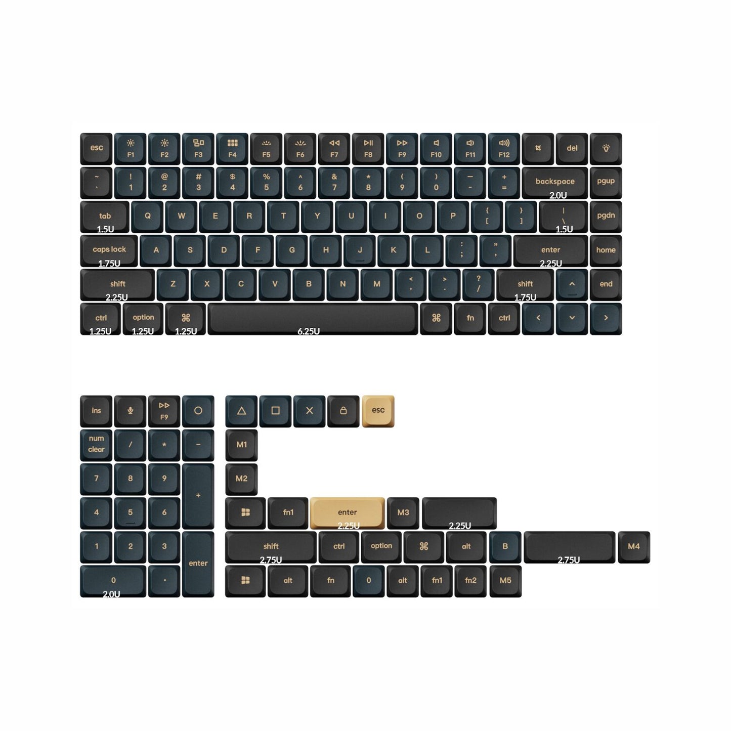 Keychron PBT LSA Knight Keycap Set V2 - Low Profile-1