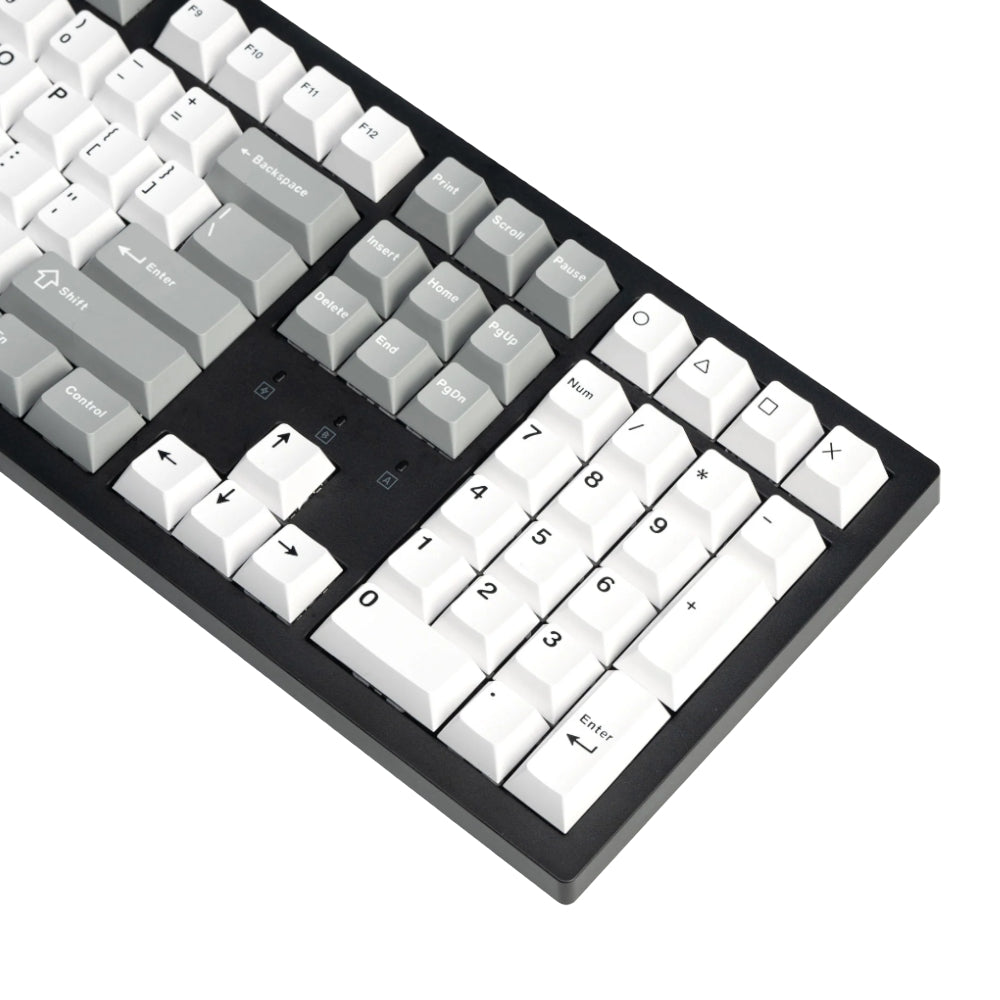 Keychron Cherry Profile Double Shot PBT Full Keycap Set - Grey/White/Mint-3