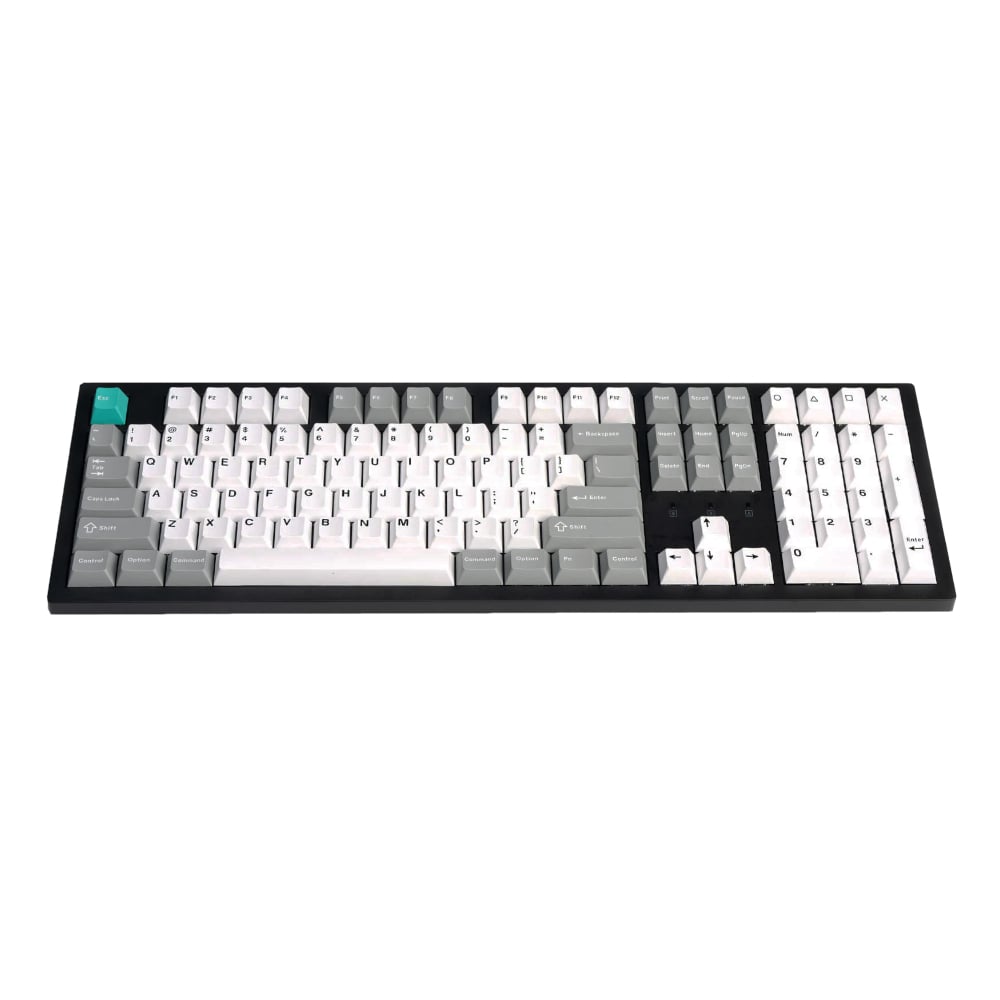 Keychron Cherry Profile Double Shot PBT Full Keycap Set - Grey/White/Mint-4