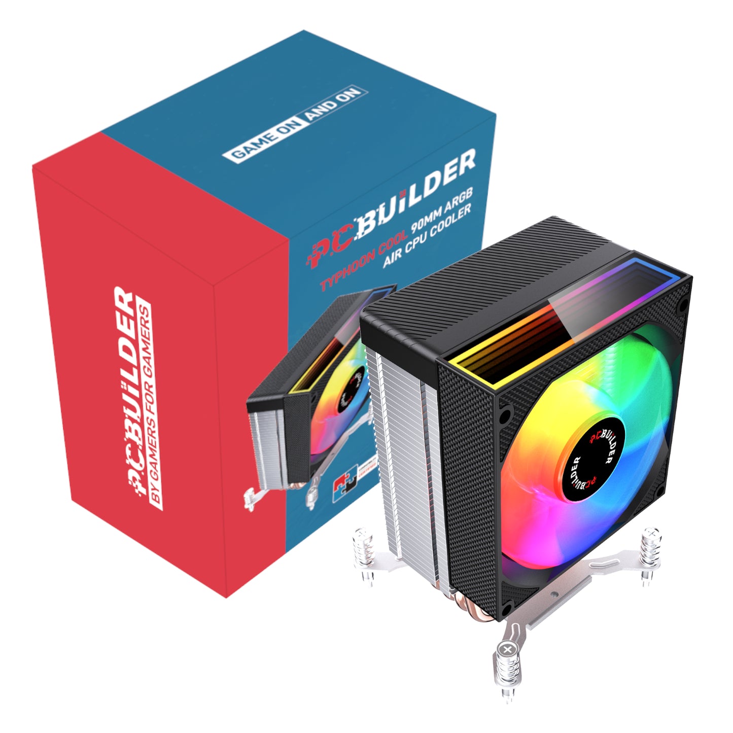 PCBuilder TYHPOON COOL 90mm Air CPU Cooler - Black-0