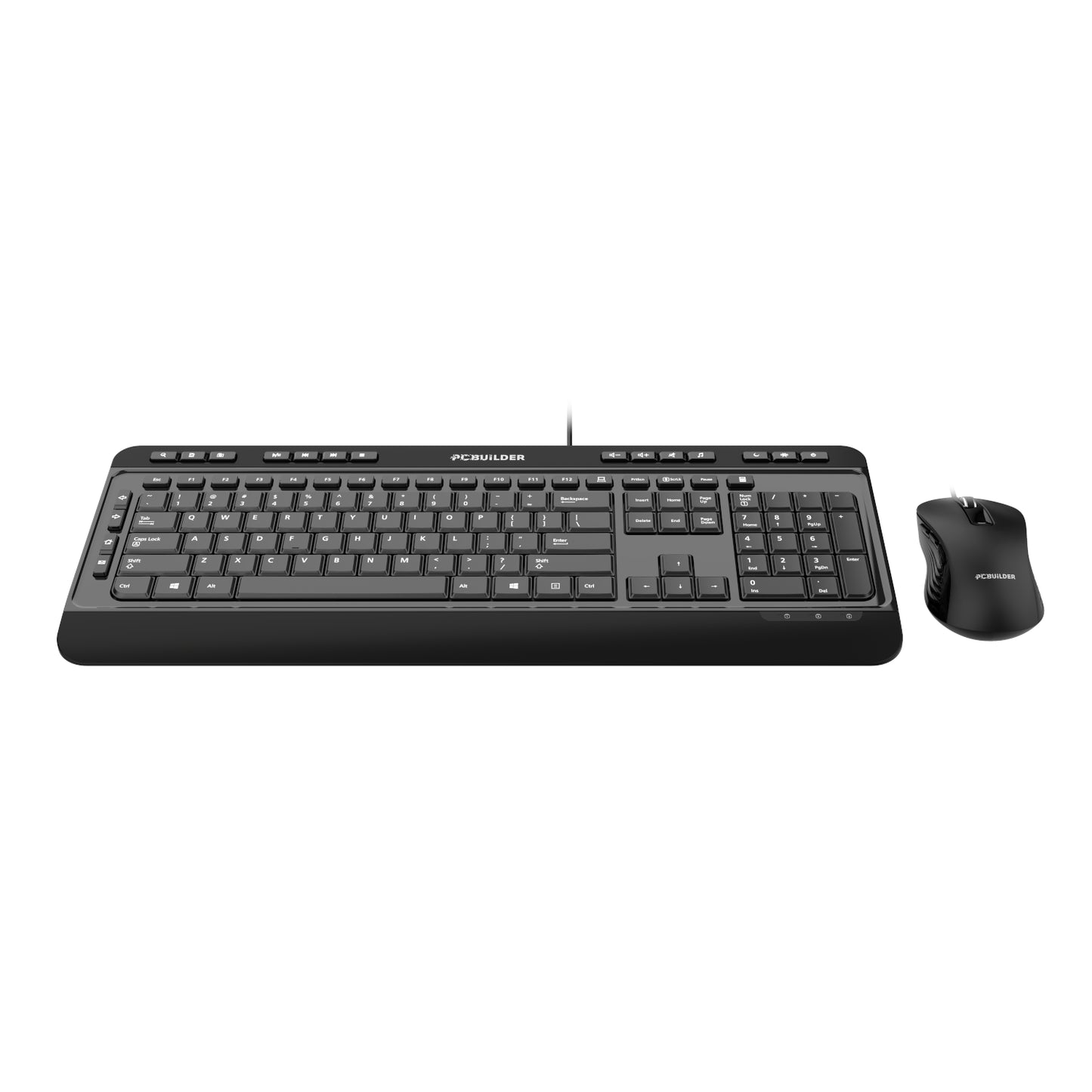 PCBuilder ALPHA Silent Wired Keyboard and Mouse Combo-2