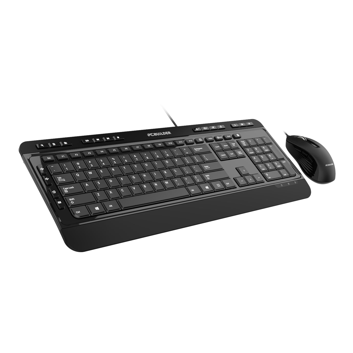 PCBuilder ALPHA Silent Wired Keyboard and Mouse Combo-3