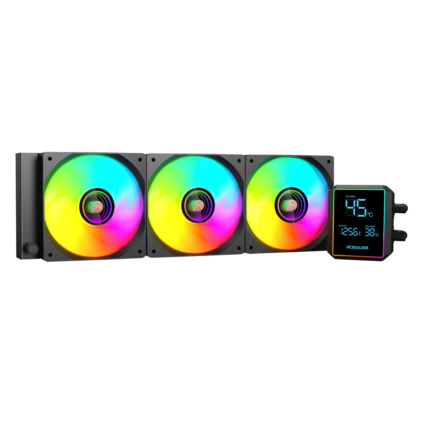 PCBuilder BLIZZARD FREEZE 360mm AIO ARGB Liquid CPU Cooler - Black-0