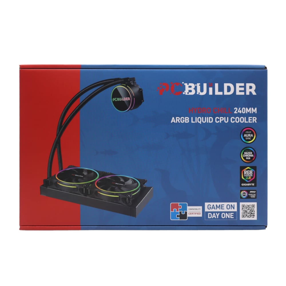 PCBuilder Hydro Chill 240MM AIO Liquid CPU Cooler ARGB-3