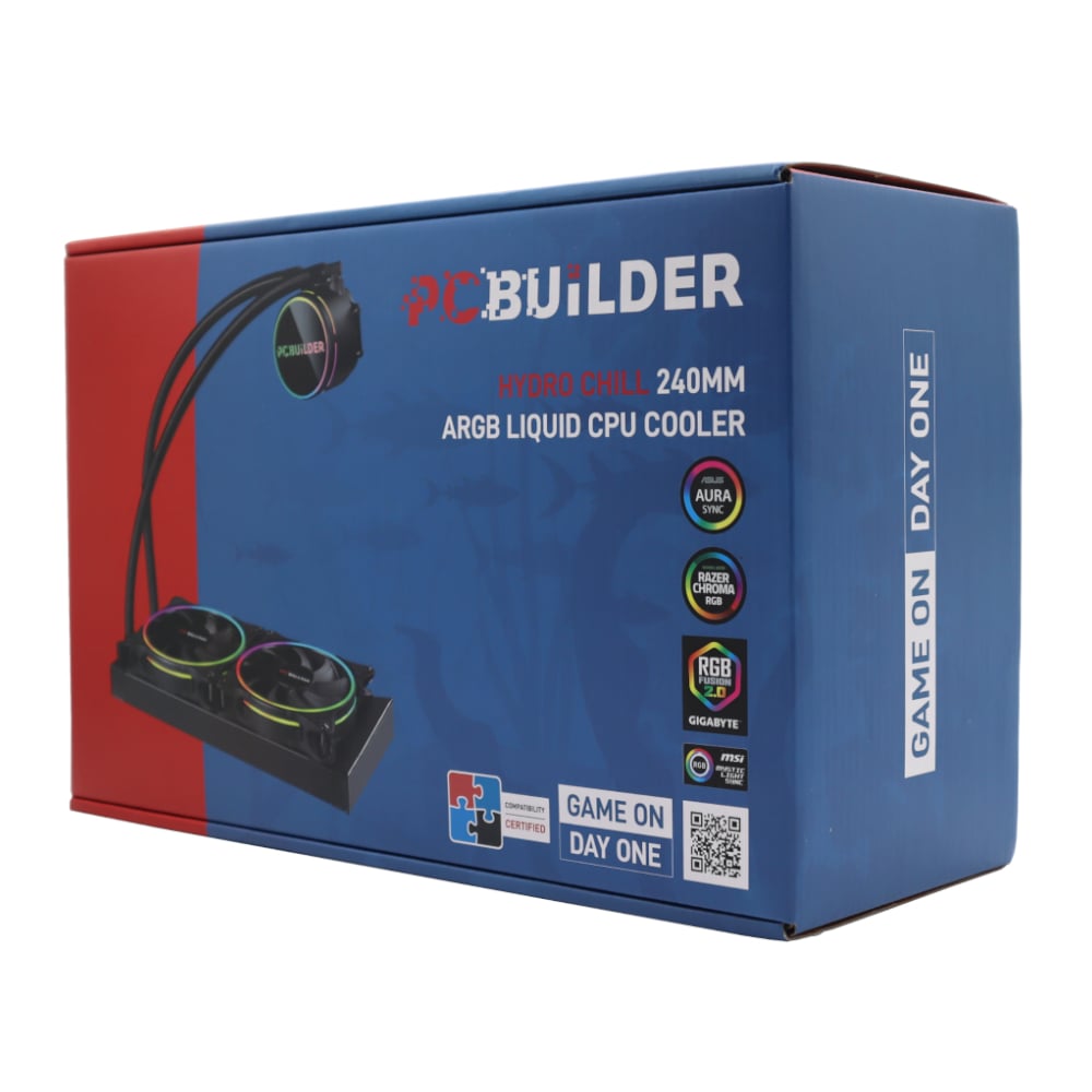PCBuilder Hydro Chill 240MM AIO Liquid CPU Cooler ARGB-4