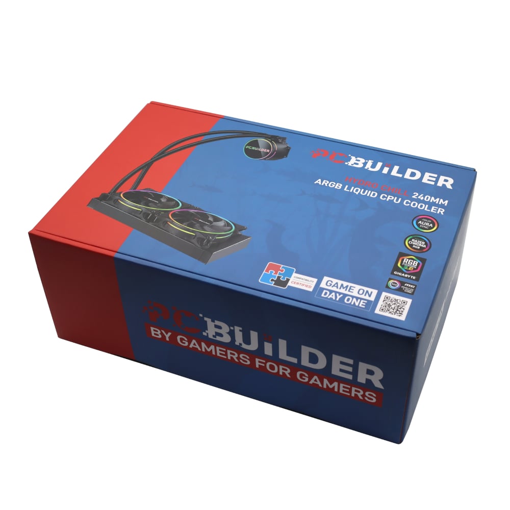 PCBuilder Hydro Chill 240MM AIO Liquid CPU Cooler ARGB-6
