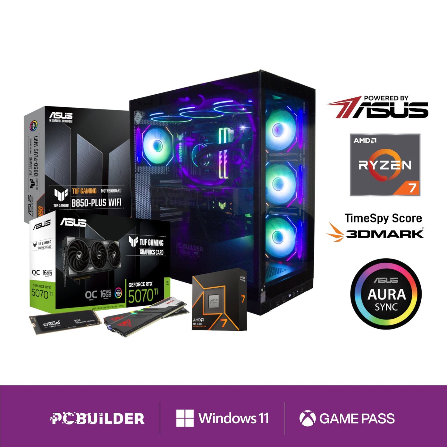 PCBuilder Ryzen 7 9700X VALOUR Windows 11 Gaming PC-0
